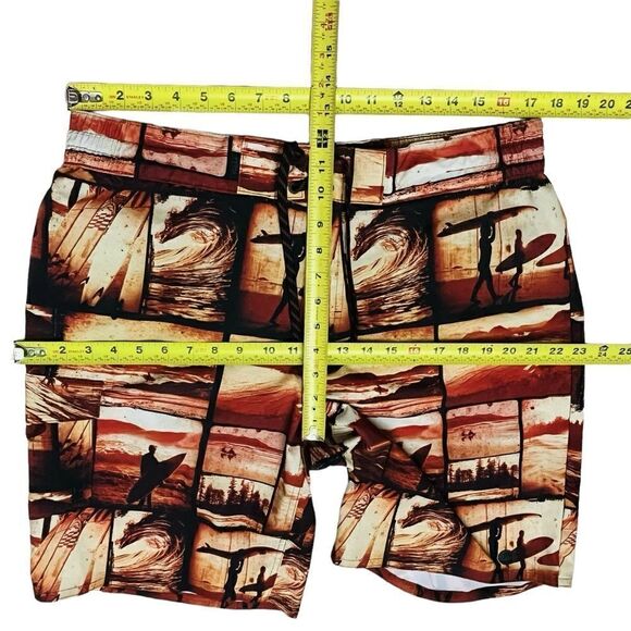 Far West Surf 🏄 Palms Sunset Tropical Board Swim Trunk Sz L NWOT - Picture 6 of 10